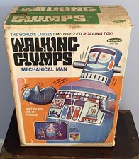 REMCO WALKING GLUMPS MECHANICAL MAN 1971 BOXED SCARCE SPACE TOY