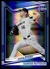 2022 Panini Elite Extra Edition Aspirations Blue Hunter Patteson 078/349 Kansas