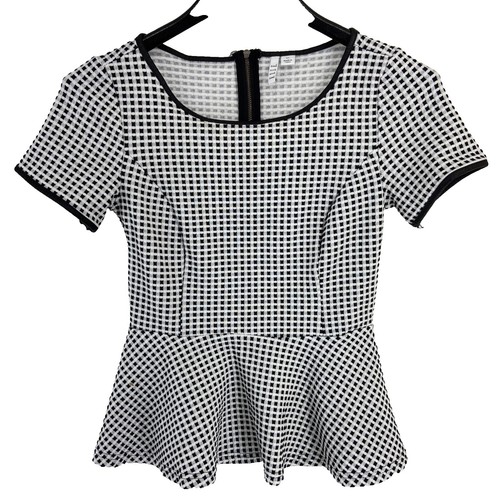 ELLE Black Multicolor Print Top Cap Sleeve Elastic Drawstring