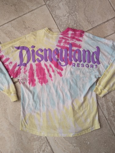 Women's Small Disneyland Disney Parks Tie Dye Pink Blue Spirit Jersey - Picture 4 of 6