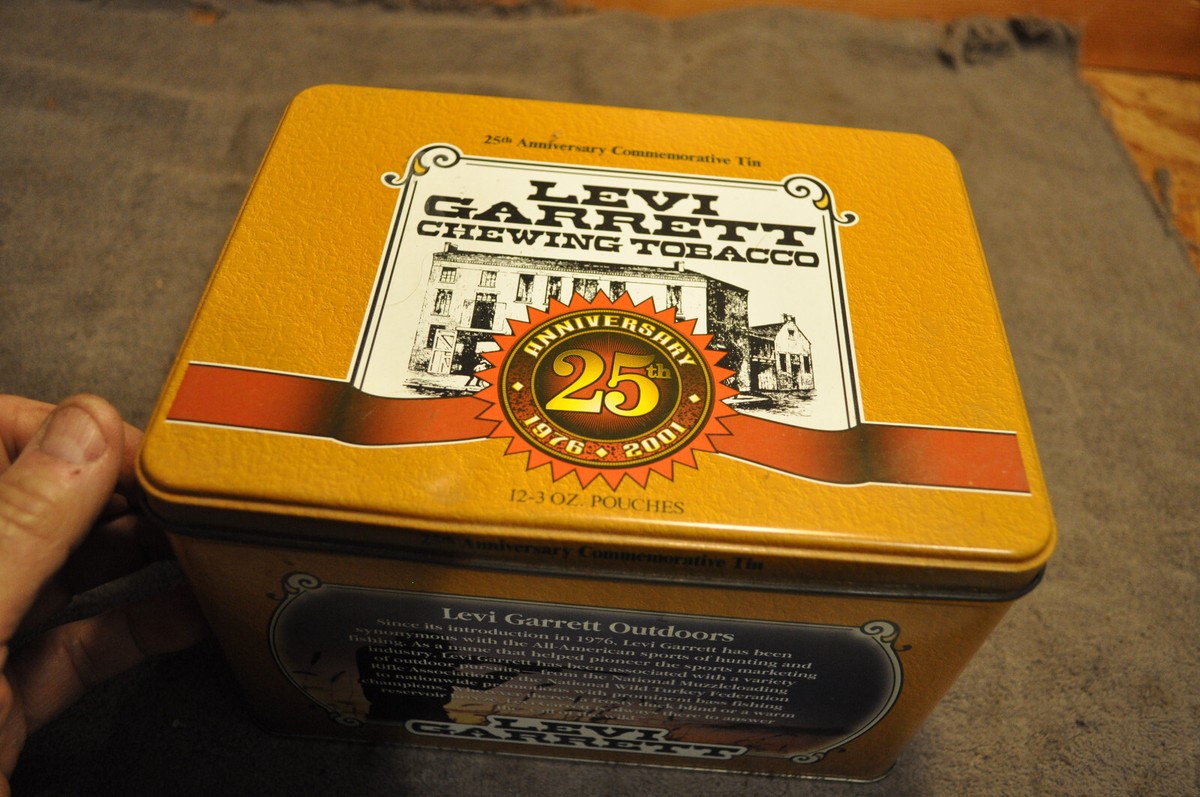levi garrett tobacco price Levi Garrett chewing tobacco 25th anniversary tin 1976-2001, empty, see pics