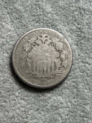 1866 Shield Nickel With Rays G Good Condition Nice Coin See Pics - Picture 2 of 11