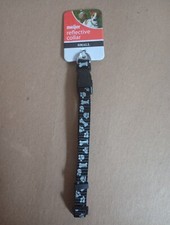 Dog Collar Small Dog 3/8 In. x 8-14in. Black Reflective