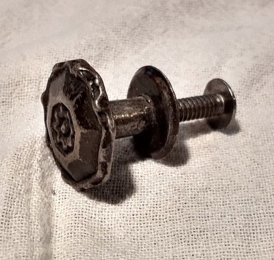 Antique Original Cast Iron Drawer Cabinet Knob Pull 1/" dia.
