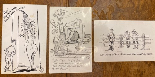 Vintage Honest John Postcards Adult Dirty Humor Funny Unposted Lot Of 3