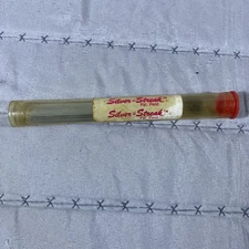 Vtg Silver-Streak Flat Lead Refills Tube Patent Pending Metal Marker 1940s 50s