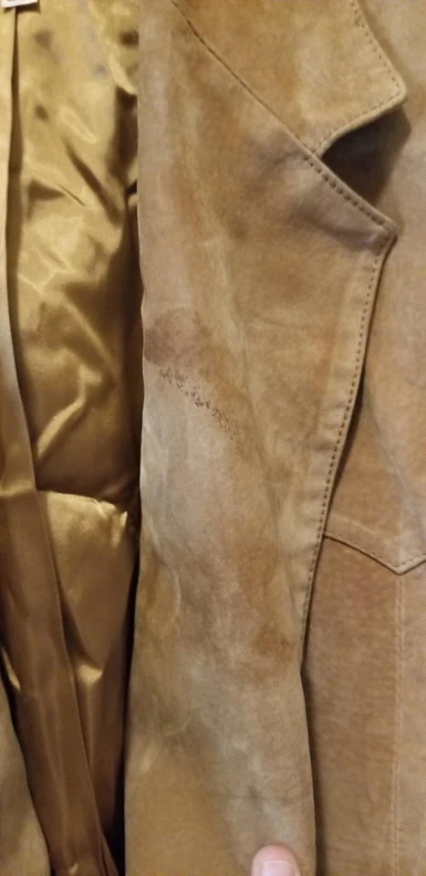 Abrigo deportivo vintage de gamuza marrón tostado Scully para hombre talla 50 Foto 4 de 4