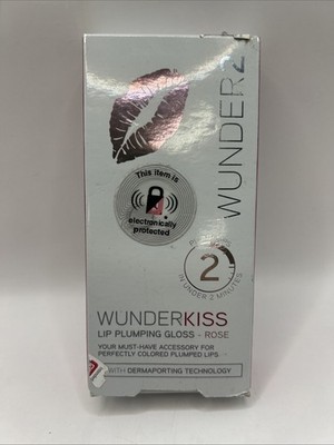 Wunder2 Wunderkiss Lip Plumping Gloss New In Packaging 0.135 fl oz ROSE