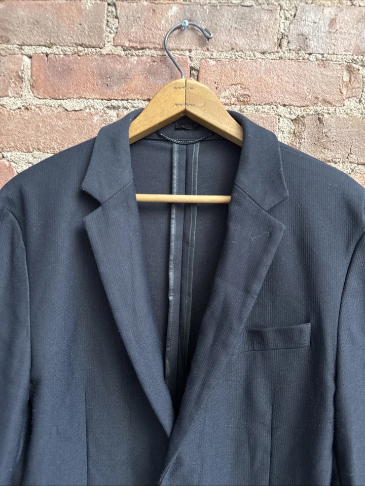 Diesel Black Gold Men’s Sport Jacket, Sz 48, Blue Cotton/Nylon Zip Detail - Image 3 of 4