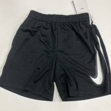Nike Unisex Kids Black/White Graphic Training Shorts DX5361-010 Size Med