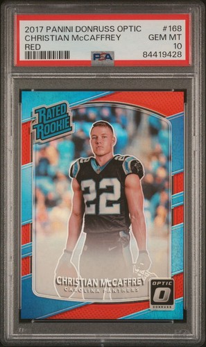 2017 PANINI DONRUSS OPTIC | RED ROOKIE CARD /99 Christian McCaffrey - PSA 10 - Bild 2 von 3