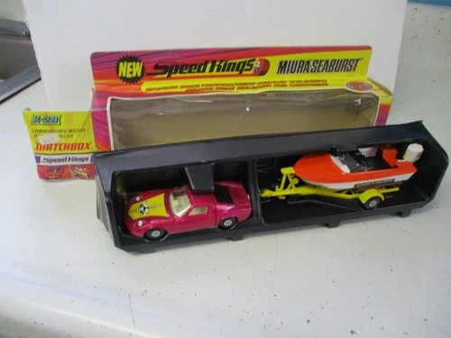 Matchbox Lesney Superkings K-29 Miura Seaburst Set- burgundy K-24, boxed