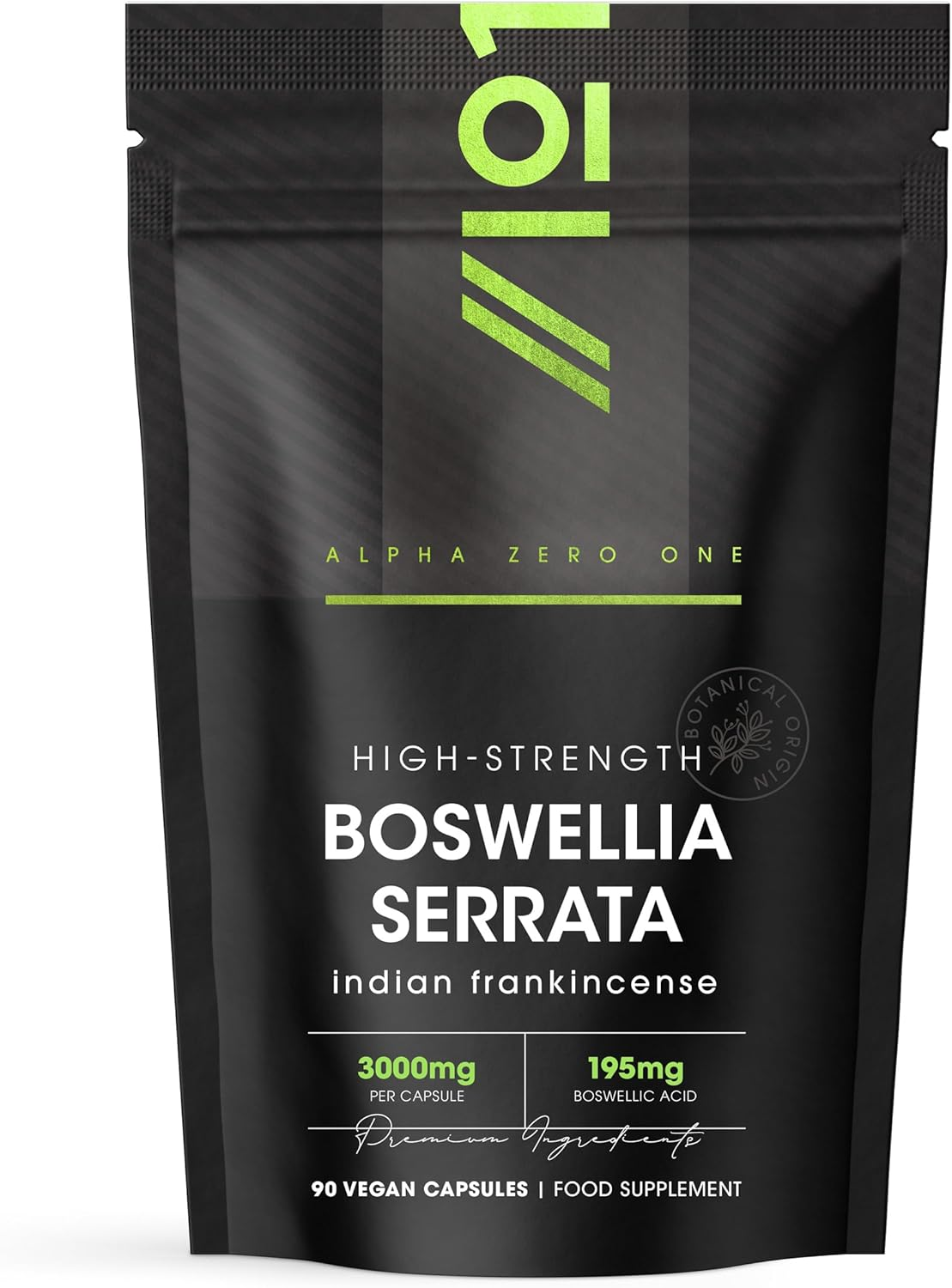 Boswellia Serrata Extract 3000Mg – 65% Boswellic Acid (150Mg per Capsule) - 90 C