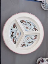 Villeroy & Boch Naif Christmas 11 3/8 Divided Plate plus 2 mugs cups  Luxembourg