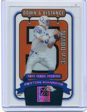 PEYTON MANNING 2000 DONRUSS ELITE DOWN & DISTANCE ACETATE INSERT #d 1010/1029