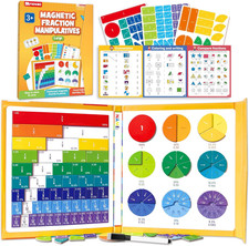 Large Magnetic Fraction Demonstration Book, Magnetic Fraction Educational Puzzle