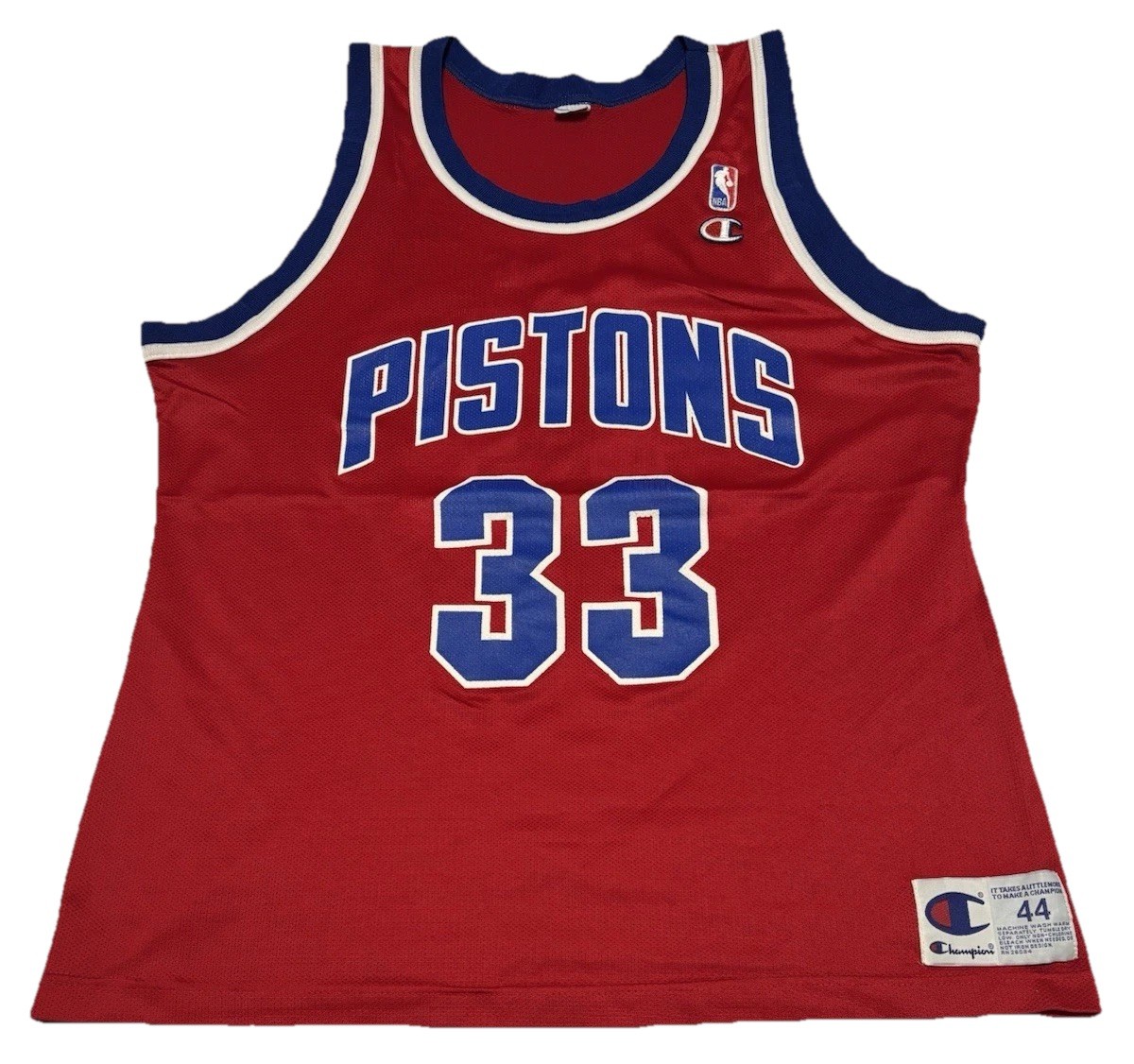 Pistons HILL 33 ユニフォーム サイズ44 Vintage Detroit Pistons Jersey #33 NBA Champion Mens Size 44 90s