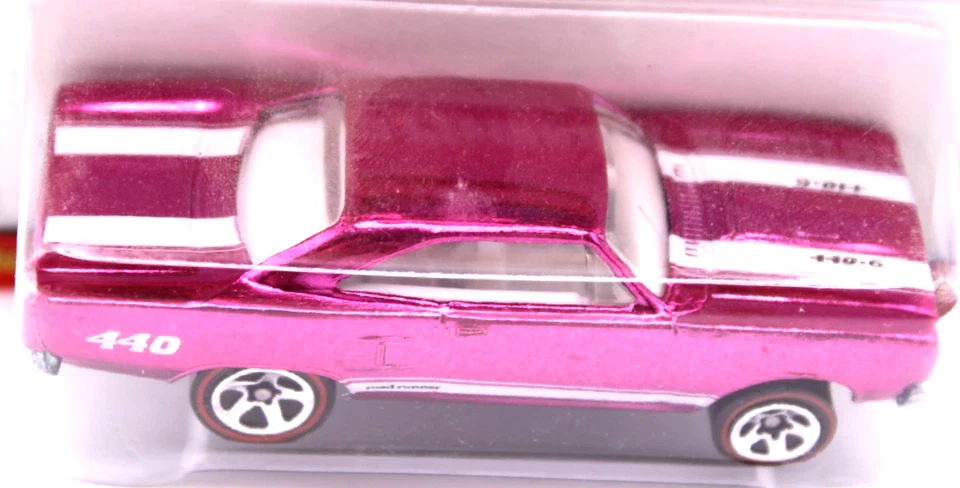Hot Wheels Classics Serie 1 #9 1970 Plymouth Road Runner SF rosa RL5spk's Foto 3 de 4