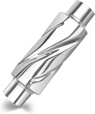 Glasspack 3 Inch Muffler Exhaust Pipe Universal Performance Resonator Dual L...