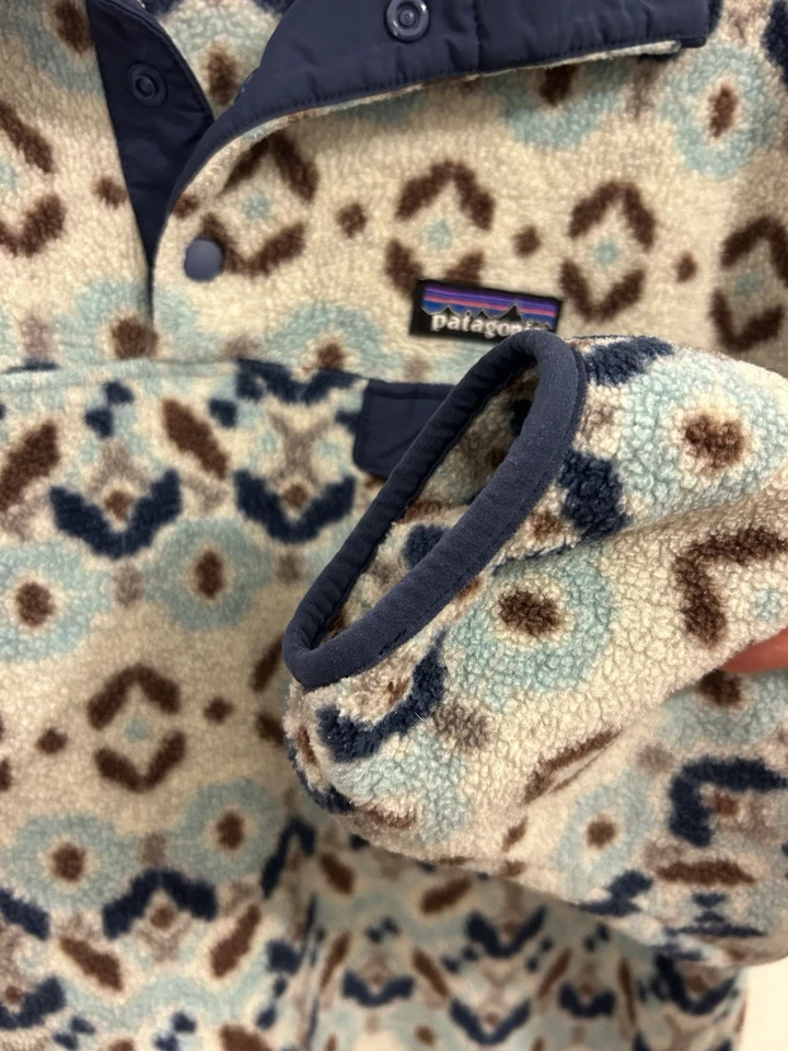 Vellón Patagonia Synchilla Snap-T ¡¡RARO!! Cluster de tundra mediano azul cielo grande Foto 4 de 4