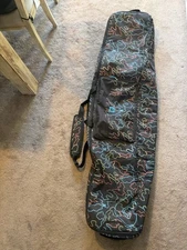 2009 Burton Gigi Wheelie Snowboard Bag 166 Neon Camo Excellent Condition