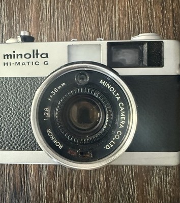Vintage Minolta Hi-Matic G Camera Carrying Case Owners Manual Sunpak 90 Flash