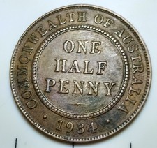 1934 Australian One Half Penny 033