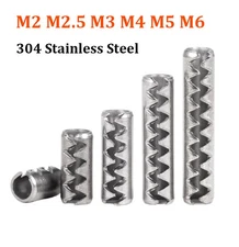 Toothed Slotted Spring Tension Pins Sellock Roll Pin M2 - M6 304 Stainless Steel