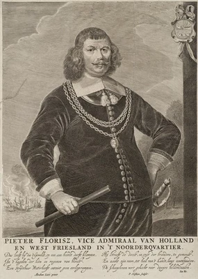 HOLSTEIJN (*1614) nach LIEDTS (17.Jhd), Porträt des Admirals Pieter Floriszoon, - Bild 1 von 4
