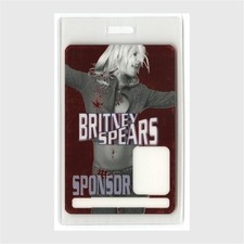 Britney Spears 2001 Dream Within a Dream concert tour Laminated Backstage Pass