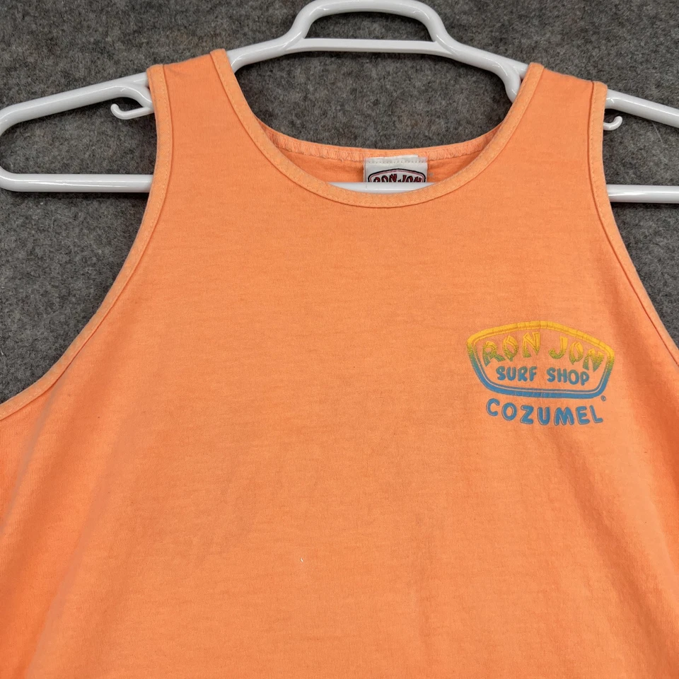 Ron Jon Surf Shop Shirt Womens Medium Orange Cozumel Tank Top Beach Souvenir - Image 2 of 4
