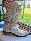 ONLY LEFT Potrero 7 US Heeled Boot Shoe Preowned Worn One Single White Leather — photo 2