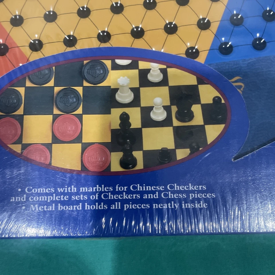 Vintage Maplegrove Collection Chinese Checkers, Checkers, and Chess Games Sealed - Image 2 of 4
