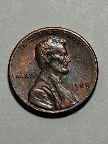 1985 Pfennig ohne Münzzeichen orange Highlights neutral leicht auf Augen - Bild 6 von 7