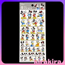 Mickey Mouse and Friends 4SIZE STICKER Disney Kamio Japan Deco