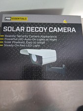 Pro Essentials Solar Decoy Camera Realistic Dummy Fake Security LED Light New