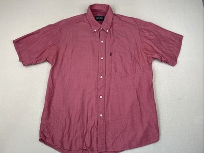 Kenzo Paris Short Sleeve Button Up Mens Shirt Pink Size L