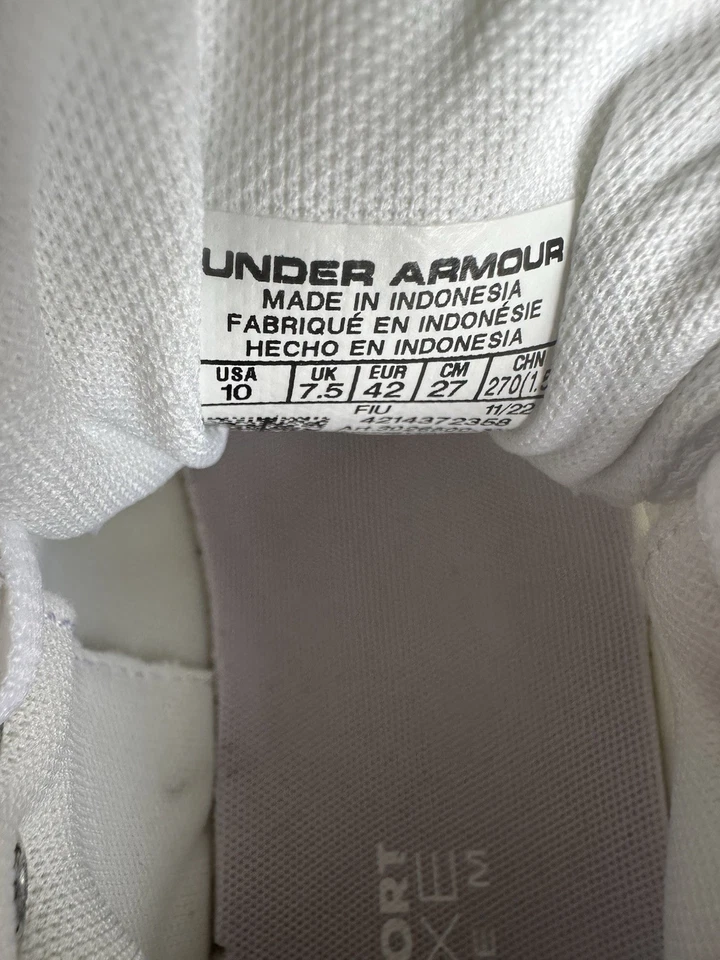 Zapato para correr para mujer 3026500 101.Under Armour, blanco/púrpura, zapato talla 10  Foto 4 de 4