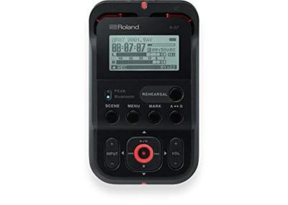 Roland R-07 BK Black Handy Portable Recorder Digital Audio Linear PCM NEW Japan - Image 2 of 2