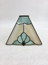 Vintage Pyramid Tiffany Style Lamp Shade Green And Cream Small Lamp Shade