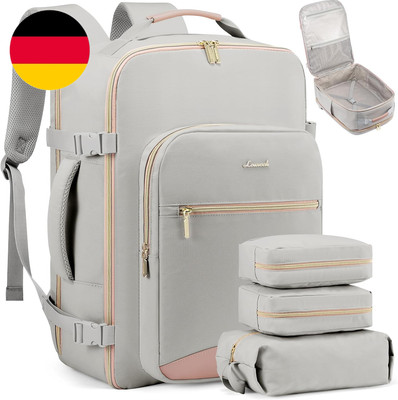 LOVEVOOK Handgepäck Rucksack Flugzeug, 40L Groß Reiserucksack Damen Kofferrucksa