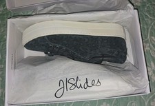 J Slides Hilton Suede Sneaker Leopard Print 7.5 New In Original Box