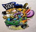 VINTAGE 1966 CUSTOM FORD VAN RATFINK BIG DADDY ED ROTH METAL GASOLINE & OIL SIGN