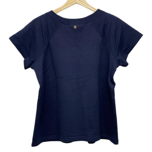 Auth CHANEL - P57840 Dark Navy Gold Women's Cutsew - Picture 2 of 9
