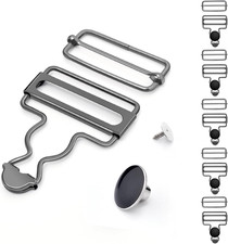6 Sets Metal Overalls Buckles, 1-1/2" Overall Replacement Clasp Clips