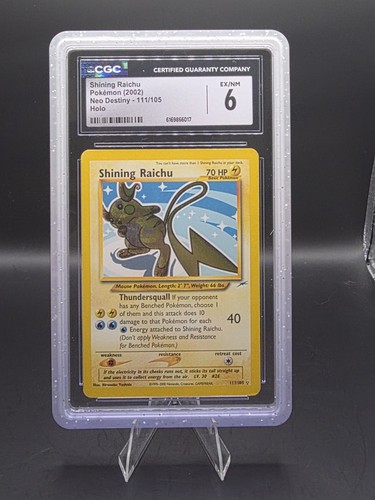 Shining Raichu (Unlimited) graded CGC 6 for sale on eBay