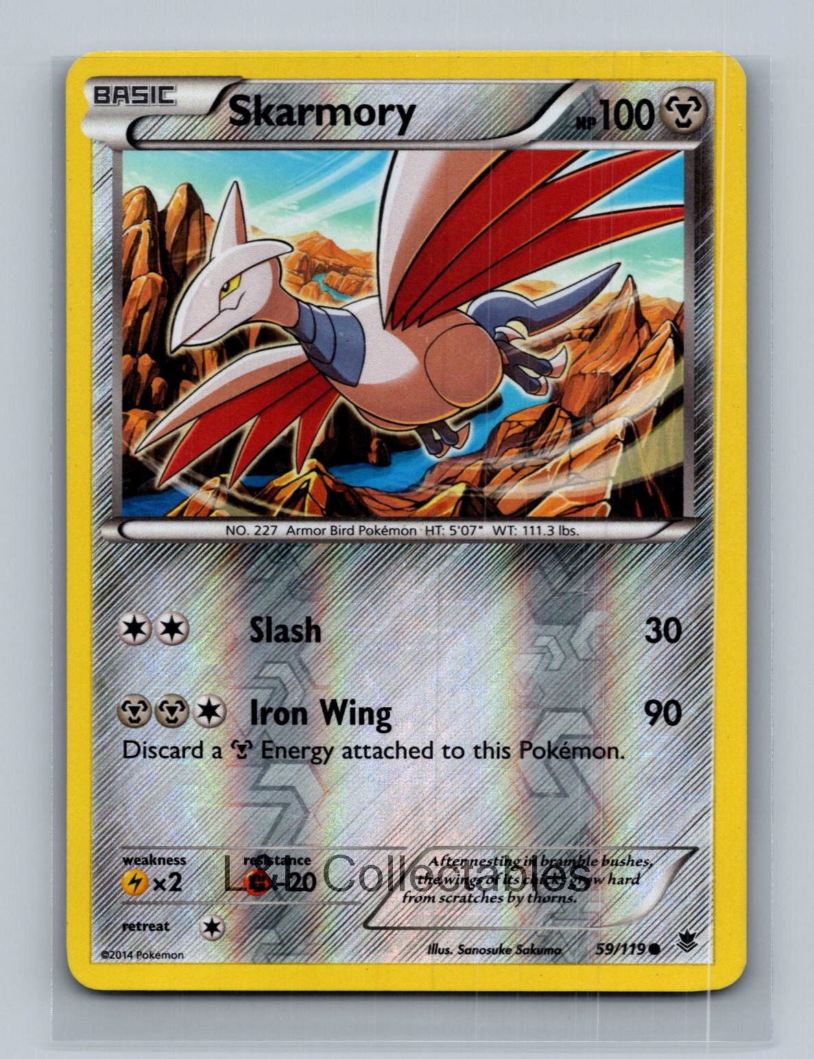 Skarmory #59/119 Reverse Holo XY - Phantom Forces