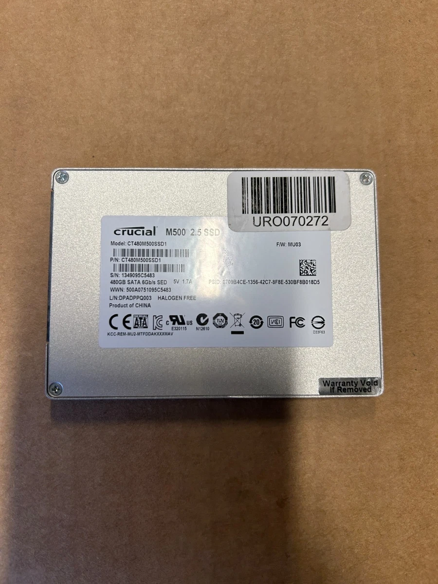 Crucial Internal SSD Solid-State Drives 480 GB Storage Capacity