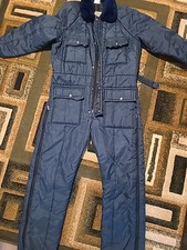 Vintage Walls "Blizzard Pruf" Snowsuit, Navy, Mens L TALL CHEST 42-44