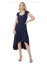 ADRIANNA PAPELL Womens Cap Sleeve Sweetheart Neckline Midi Party Hi-Lo Dress 6